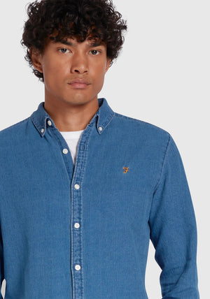 Farah Jacob Denim Shirt, Stone Wash