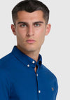 Farah Brewer Long Sleeve Shirt, Blue Peony