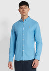 Farah Brewer Long Sleeve Shirt, Artic Blue