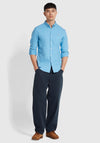Farah Brewer Long Sleeve Shirt, Artic Blue