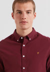 Farah Brewer Slim Fit Oxford Shirt, Bordeaux