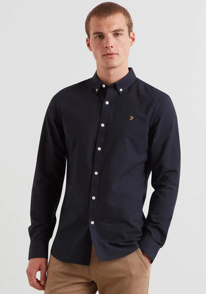 Farah Brewer Slim Fit Oxford Shirt, Navy