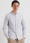 Farah Brewer Stripe Oxford Shirt, Deep Purple & White