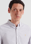 Farah Brewer Stripe Oxford Shirt, Deep Purple & White