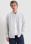Farah Brewer Stripe Oxford Shirt, Rosemary Green & White