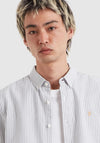 Farah Brewer Stripe Oxford Shirt, Rosemary Green & White