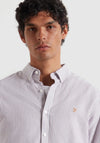 Farah Brewer Stripe Oxford Shirt, Wine & White