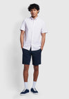 Farah Brewer Stripe Short Sleeve Shirt, Dark Pink