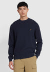 Farah Edwards Crew Neck Sweater, True Navy