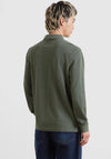 Farah Cunningham Long Sleeve Polo Shirt, Rosemary Green Marl