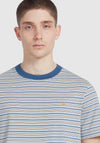 Farah Danny Stripe T-Shirt, Blue Multi