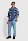 Farah Tim Crew Neck Sweatshirt, Steel Blue