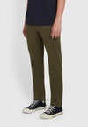 Farah Elm Straight Leg Twill Chinos, Olive Green