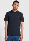Farah Forster Textured Polo Shirt, Navy