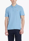 Farah Forster Textured Polo Shirt, Powder Blue