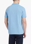 Farah Forster Textured Polo Shirt, Powder Blue