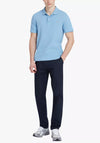 Farah Forster Textured Polo Shirt, Powder Blue