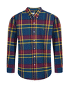 Farah Giusto Plaid Check Shirt, Sailor Blue Multi
