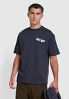 Farah Guy Graphic T-Shirt, True Navy