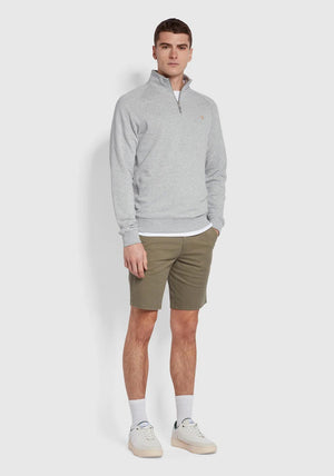Farah Hawk Twill Chino Shorts, Vintage Green