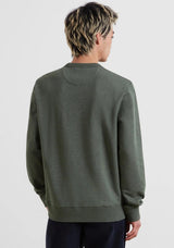 Farah Hemming Crew Neck Sweatshirt, Rosemary Green Marl