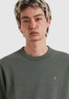 Farah Hemming Crew Neck Sweatshirt, Rosemary Green Marl