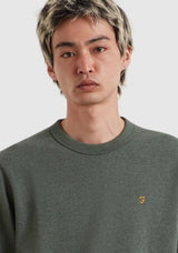 Farah Hemming Crew Neck Sweatshirt, Rosemary Green Marl