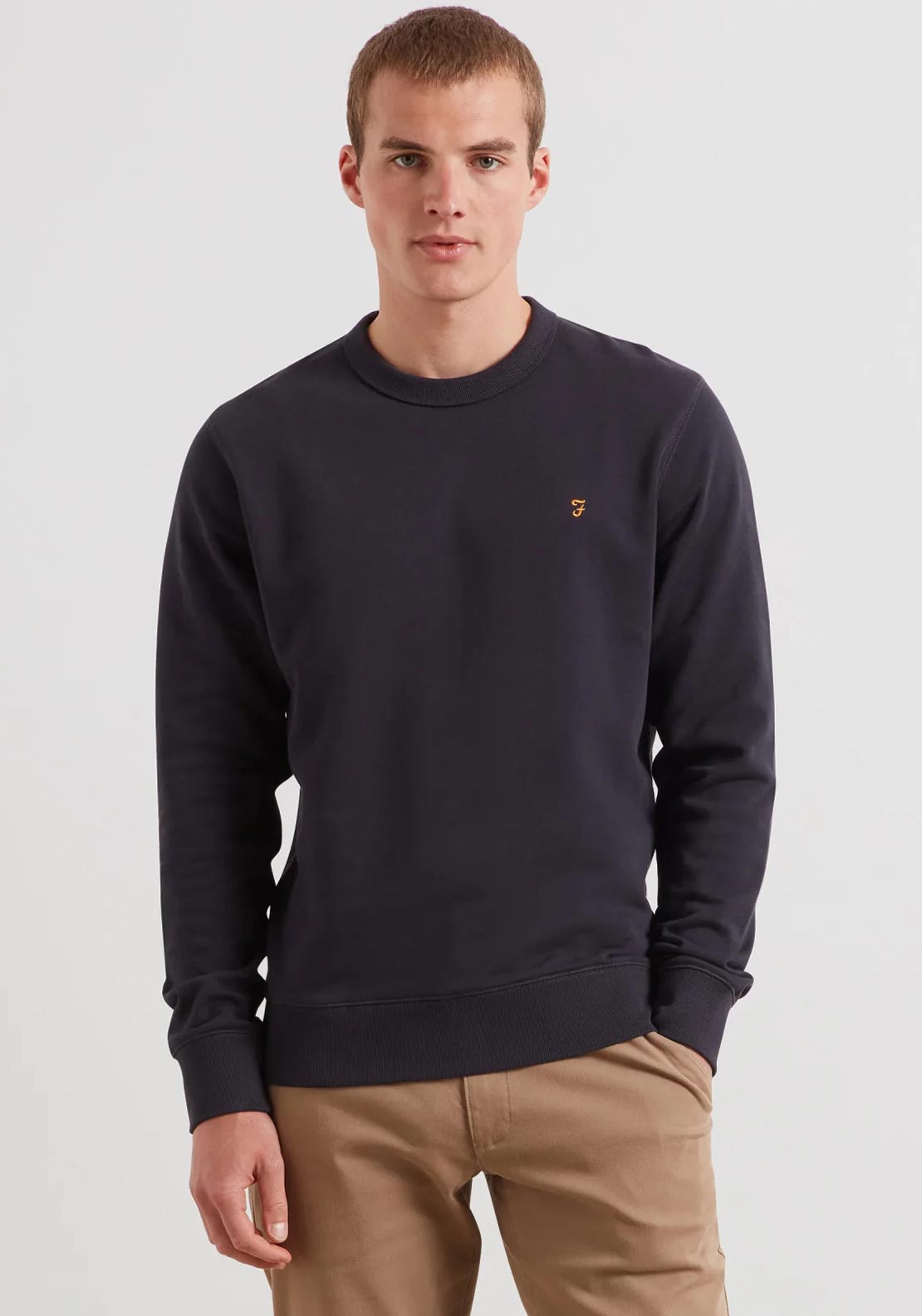 Farah Hemming Crew Neck Sweatshirt, True Navy