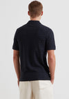 Farah Horace Jaquard Knitted Polo Shirt, Navy