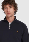 Farah Jim Quarter Zip Sweatshirt, True Navy