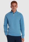 Farah Jim Quarter Zip Sweatshirt, Para Blue