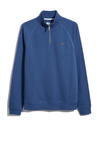 Farah Jim Quarter Zip Sweatshirt, Steel Blue
