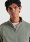 Farah Jim Quarter Zip Sweatshirt, Tarragon Green