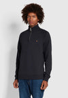Farah Jim Quarter Zip Sweatshirt, True Navy