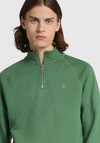 Farah Jim Quarter Zip Sweatshirt, Wreath Green
