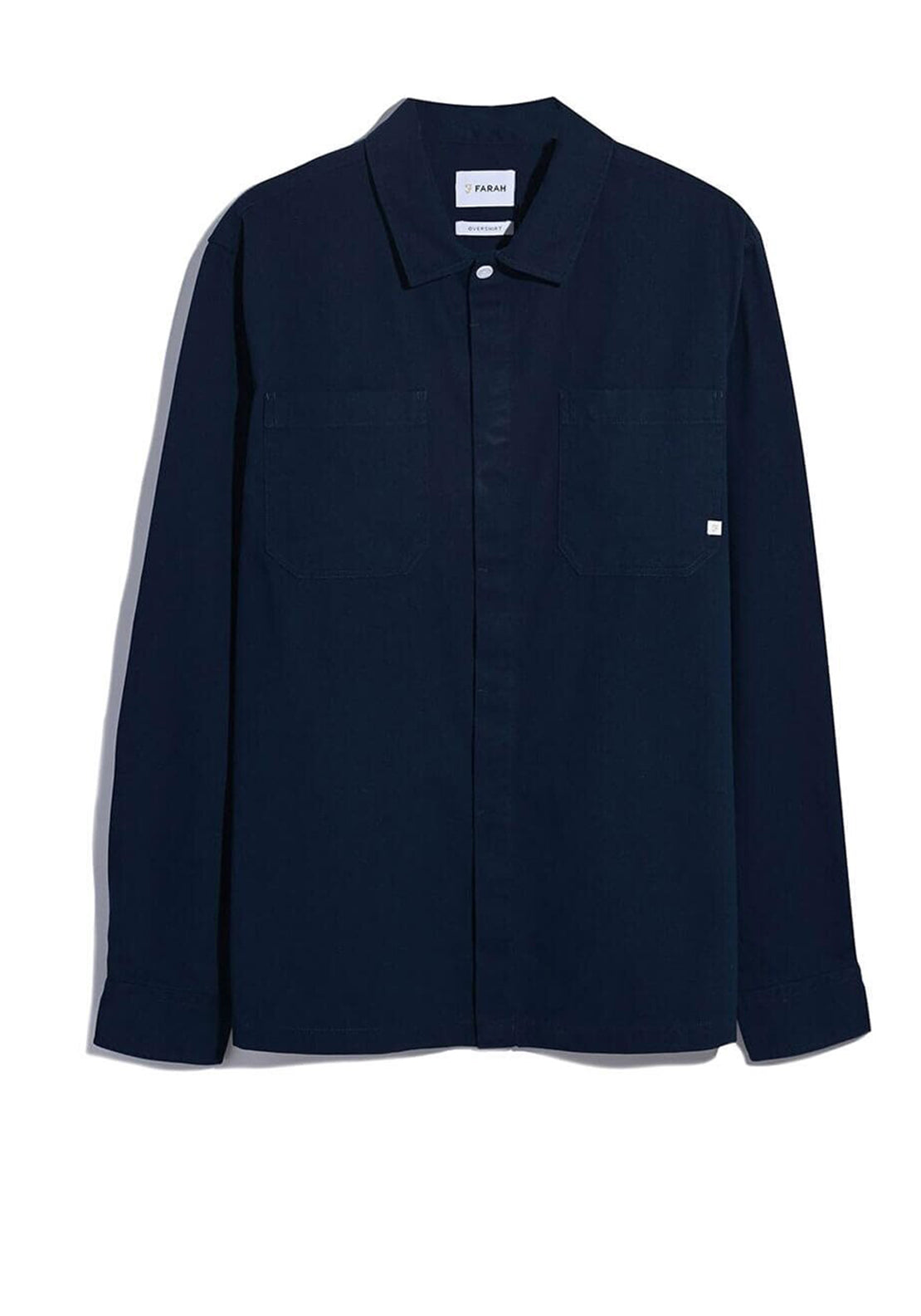 Farah Leon Twill Overshirt, True Navy