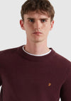 Farah Maidstone Lambswool Sweater, Bordeaux