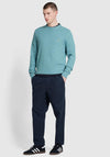 Farah Edwards Crew Neck Sweater, Brook Blue