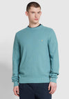 Farah Edwards Crew Neck Sweater, Brook Blue