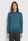 Farah Mullen Crew Neck Sweater, Ocean