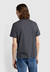 Farah Oakland Bretton Stripe T-Shirt, True Navy