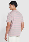 Farah Oakland Stripe T-Shirt, Dark Pink