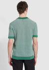 Farah Sandford Knit Polo Shirt, Green Meadow