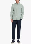Farah Steen Brushed Cotton Shirt, Green Meadow Marl