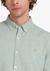 Farah Steen Brushed Cotton Shirt, Green Meadow Marl