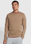 Farah Tim Crew Neck Sweatshirt, Beige