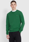 Farah Tim Crew Neck Sweatshirt, Green Meadow