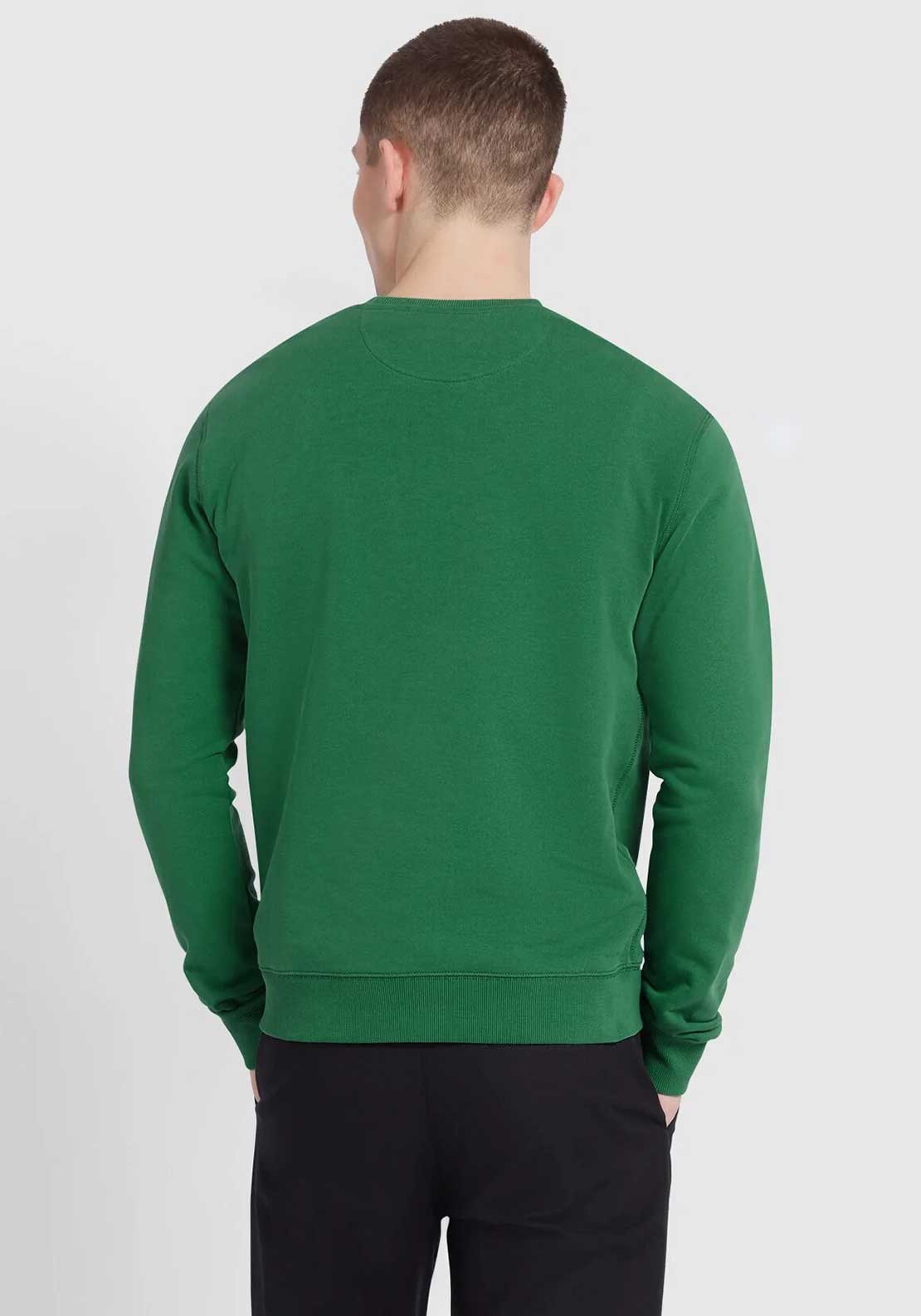 Farah Tim Crew Neck Sweatshirt, Green Meadow