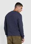 Farah Tim Crew Neck Sweatshirt, Liquorice Blue