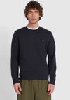 Farah Tim Crew Neck Sweatshirt, True Navy